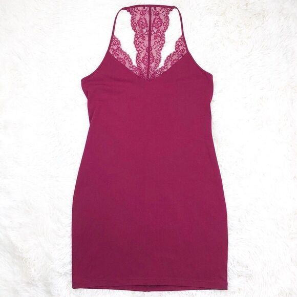 Express Maroon Red Bodycon Dress Size Medium - Picture 1 of 6